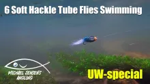 Video thumb for 6 Soft Hackle Tube Flies - real under water swimming action