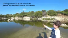 Video thumb for Teaching a kid to fly fish