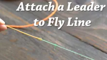 Video thumb for Attaching leader to fly line with a handshake