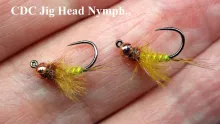 Video thumb for CDC Dark Pardo Jig Head Euro Nymph